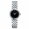 Thumbnail Image 1 of Ladies' Movado Faceto™ Stainless Steel Bracelet Watch with Diamond Bezel (Model: 0605586)
