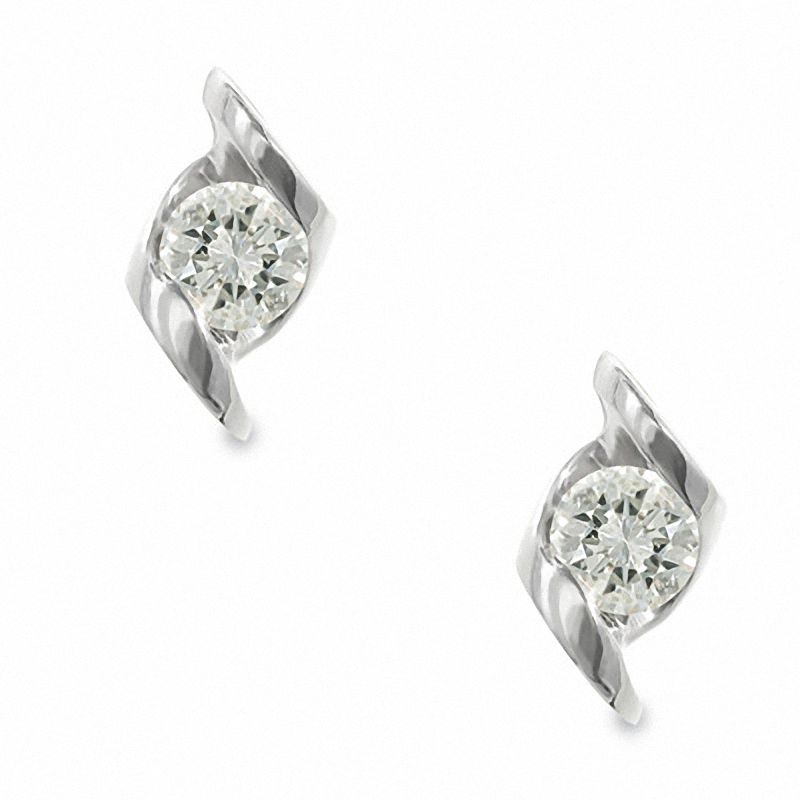 Sirena™ 1/3 CT. T.W. Diamond Solitaire Drop Earrings in 14K White Gold