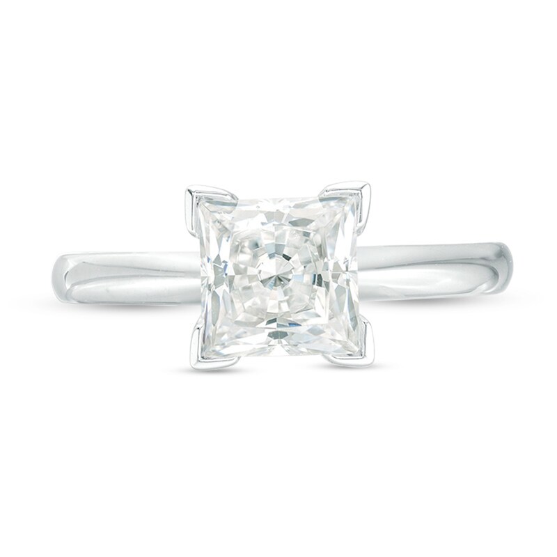 1-1/2 CT. Certified Princess-Cut Diamond Solitaire Engagement Ring in 14K White Gold (I/I1)