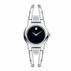 Thumbnail Image 1 of Ladies' Movado Amorosa® Diamond Accent Bangle Watch with Black Dial (Model: 0604982)
