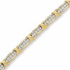 Thumbnail Image 1 of 1 CT. T.W. Diamond Fashion "X" Bracelet in 10K Gold
