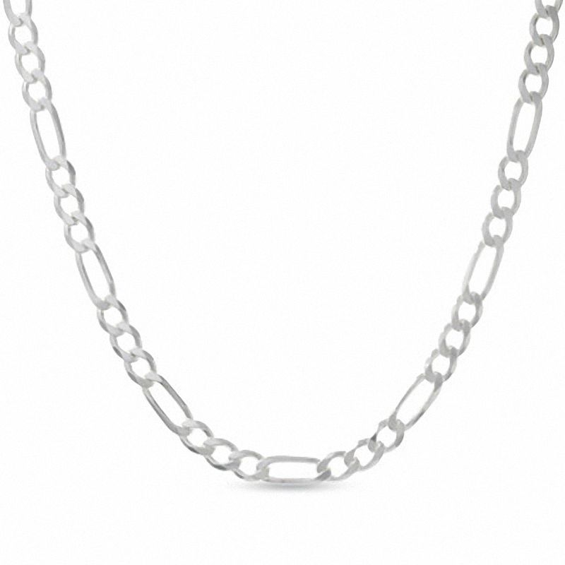 Zales Men's Solid Sterling Silver Figaro Chain Necklace