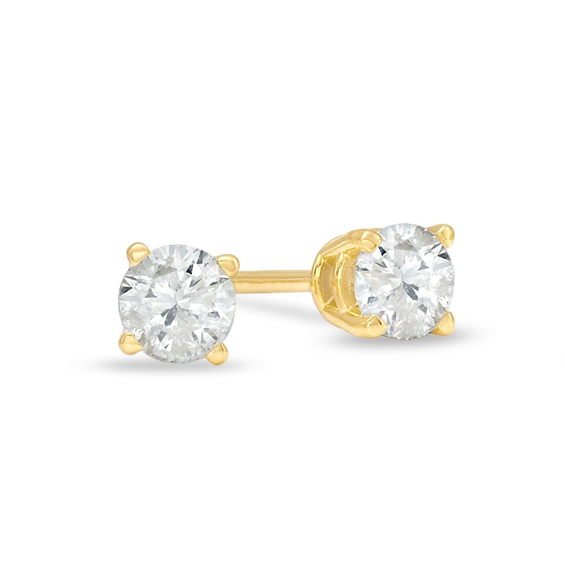 Main Image 1 of 3/8 CT. T.W. Diamond Solitaire Stud Earrings in 14K Gold
