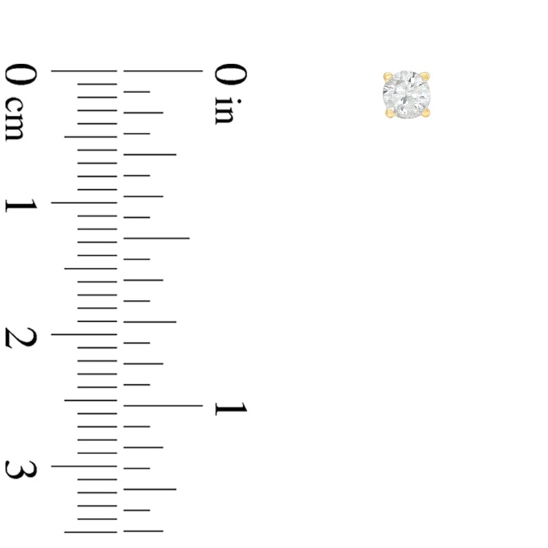 Main Image 2 of 3/8 CT. T.W. Diamond Solitaire Stud Earrings in 14K Gold