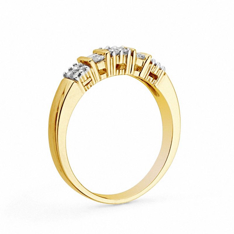 Main Image 2 of 1/4 CT. T.W. Diamond Clover Band in 10K Gold