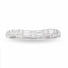 Thumbnail Image 1 of 1/4 CT. T.W. Round and Baguette Diamond Solitaire Enhancer in 14K White Gold