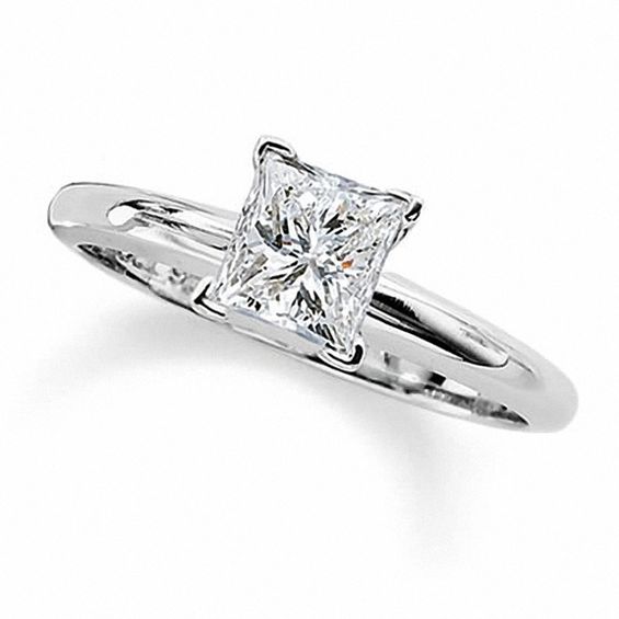 1-1/4 CT. Certified Colorless Princess-Cut Diamond Solitaire Engagement Ring in 18K White Gold
