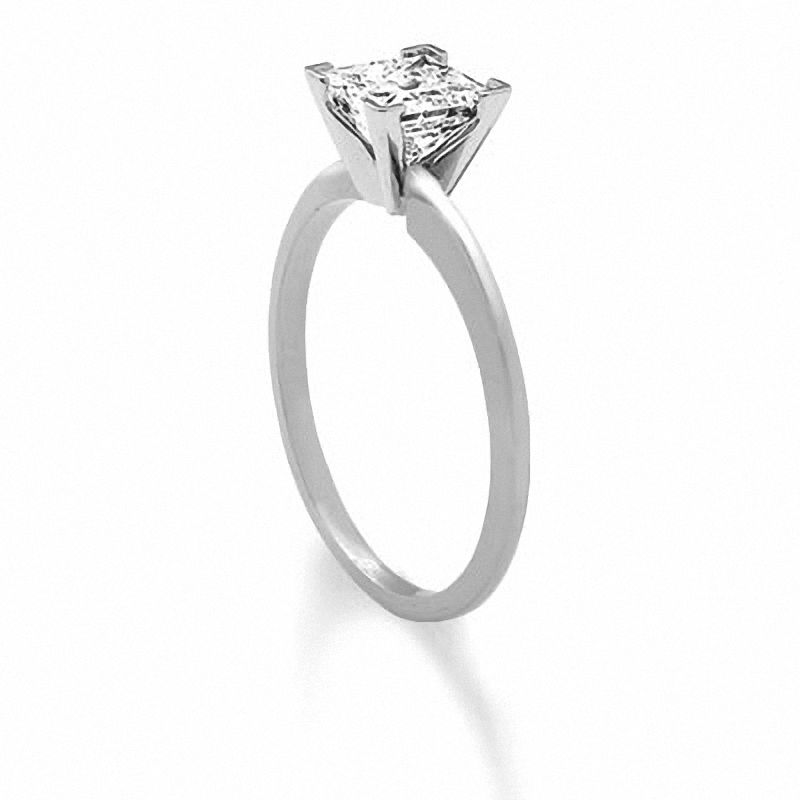 1-1/4 CT. Certified Colorless Princess-Cut Diamond Solitaire Engagement Ring in 18K White Gold