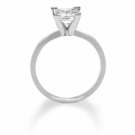 1-1/4 CT. Certified Colorless Princess-Cut Diamond Solitaire Engagement Ring in 18K White Gold