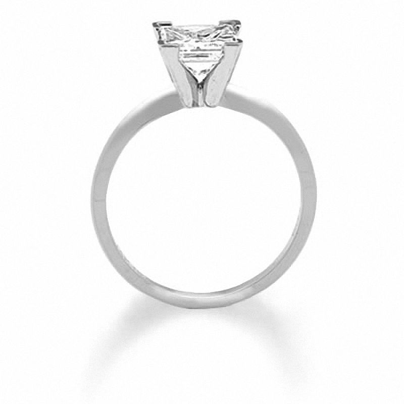 1-1/4 CT. Certified Colorless Princess-Cut Diamond Solitaire Engagement Ring in 18K White Gold