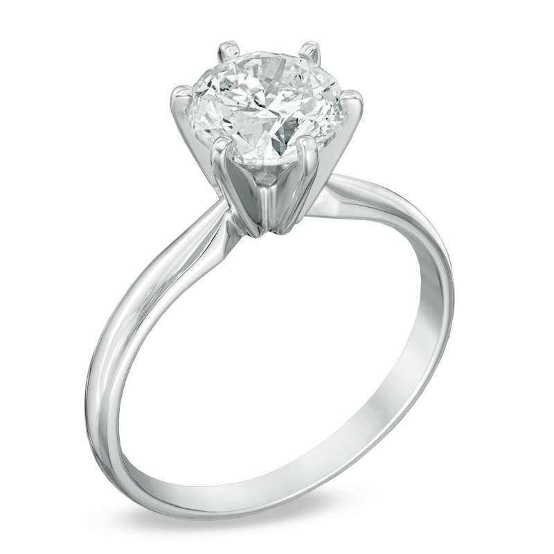 1-1/2 CT. Certified Diamond Solitaire Engagement Ring in 14K White Gold (I/I2)