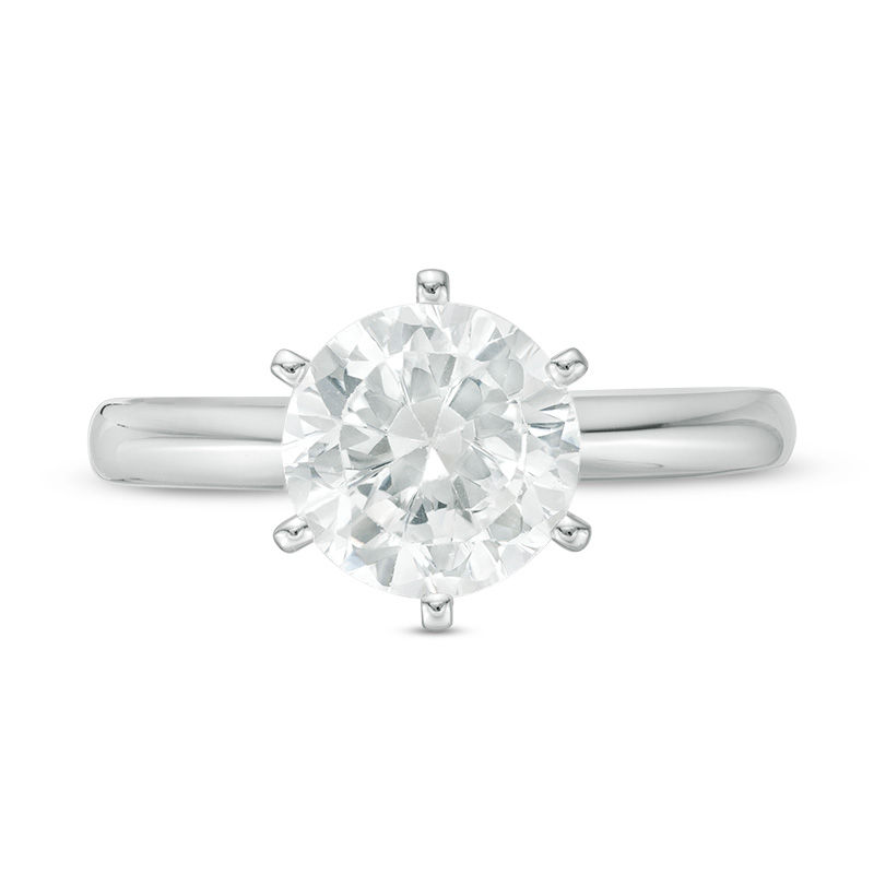 1-1/2 CT. Certified Diamond Solitaire Engagement Ring in 14K White Gold (I/I2)