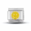 Thumbnail Image 1 of Enamel Happy Face Italian Charm in Stainless Steel with 18K Gold-Tone Accents