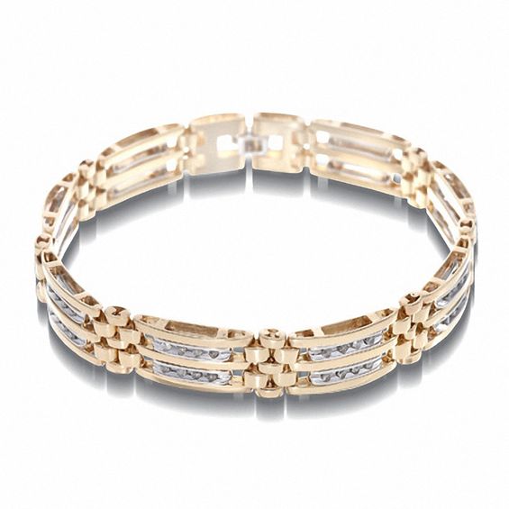 1 CT. T.w. Diamond Bracelet in 10K Two-Tone Gold - 8.5"