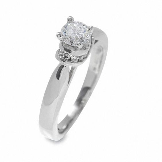 3/4 CT. T.w. Diamond Solitaire Engagement Ring in 14K White Gold