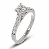 Thumbnail Image 2 of 1 CT. T.W. Certified Colourless Princess-Cut Diamond Solitaire Engagement Ring in 18K White Gold