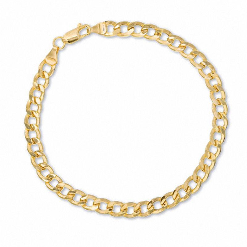 Main Image 2 of Men's Curb Chain Necklace and Bracelet Set in 10K Gold