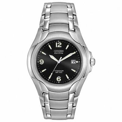Men's eco drive titanium watch Outlet