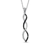 Thumbnail Image 1 of 1/4 CT. T.W. Enhanced Black and White Diamond Twine Pendant in 10K White Gold