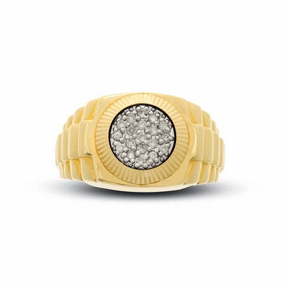 1/4 CT. T.w. Diamond Cluster Ring in 10K Gold