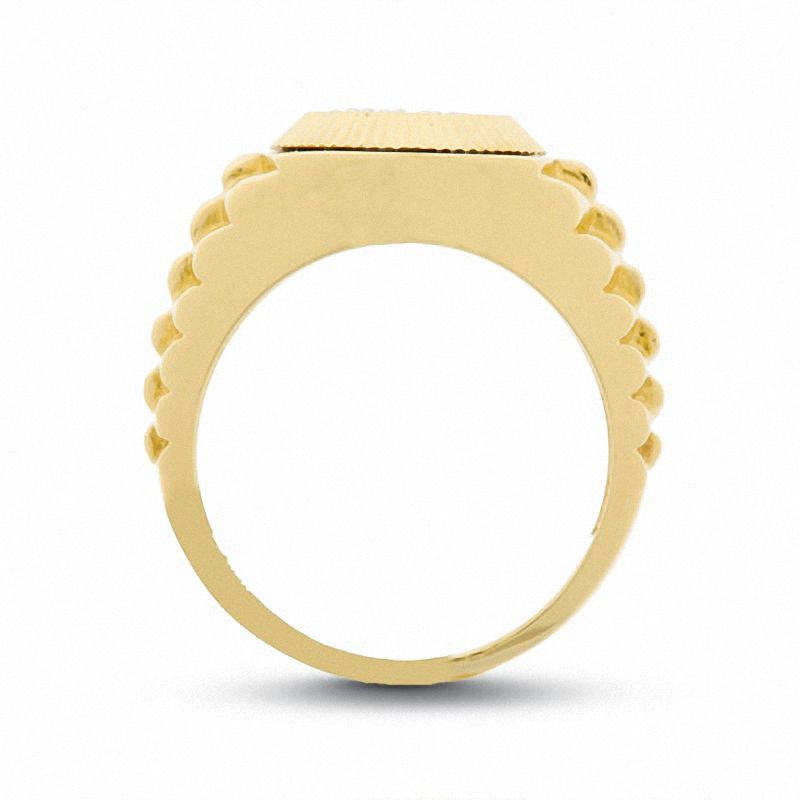 Main Image 3 of Men's 1/4 CT. T.W. Diamond Cluster Ring in 10K Gold