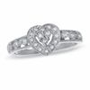Thumbnail Image 0 of 1/6 CT. T.W. Diamond Heart Ring in 10K White Gold