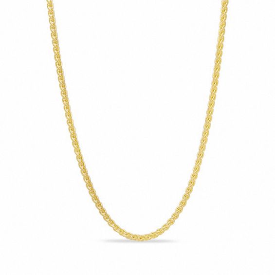 Adjustable 0.85mm Wheat Chain Necklace in 14K Gold - 22"