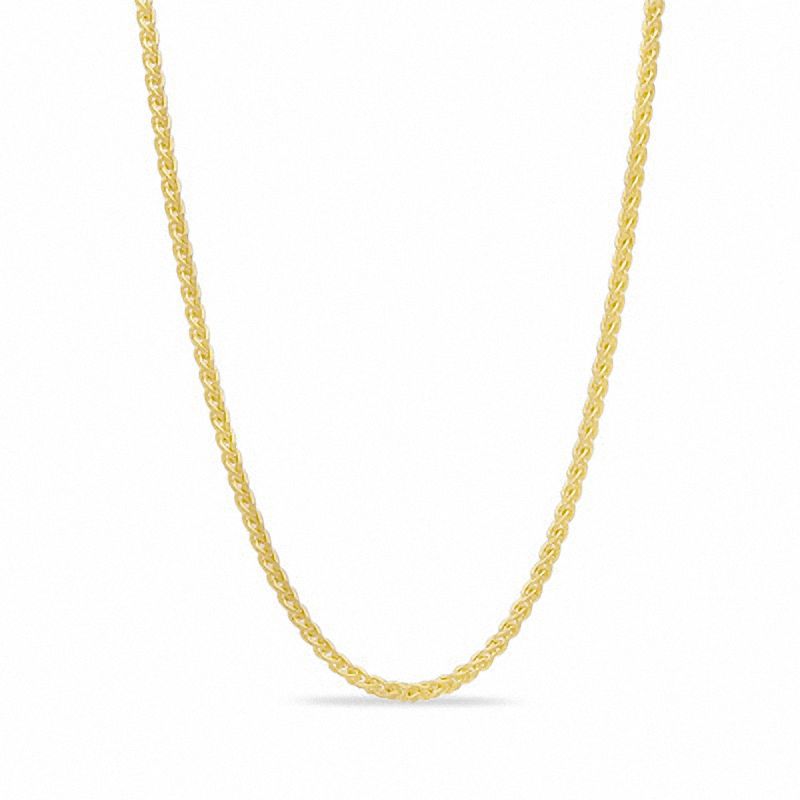 Main Image 1 of Adjustable 0.85mm Wheat Chain Necklace in 14K Gold - 22"