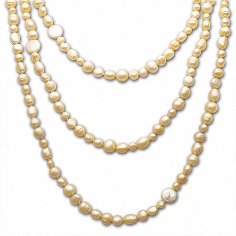 Main Image 1 of Mixed Golden Freshwater Cultured Pearl Strand- 80.0"