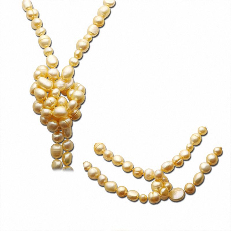 Main Image 2 of Mixed Golden Freshwater Cultured Pearl Strand- 80.0"