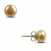 Thumbnail Image 1 of 8.0-8.5mm Golden Cultured Freshwater Button Pearl Earrings