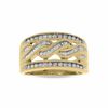 Thumbnail Image 1 of 1/2 CT. T.W. Round and Baguette Diamond Swirl Band in 10K Gold