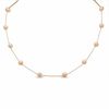 Apricot Cultured Freshwater Pearl Necklace In 14K Gold