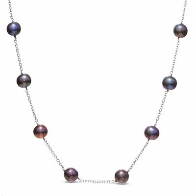 9.0 - 9.5mm Cultured Freshwater Pearl Necklace in Sterling Silver | Zales