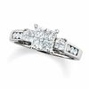 Thumbnail Image 0 of 1 CT. T.W. Quad Princess-Cut Diamond Three Stone Ring in 14K White Gold