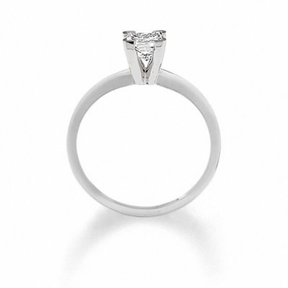 1/ CT. Princess Cut Diamond Solitaire Engagement Ring in 14K Gold