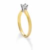 Thumbnail Image 2 of 1/4 CT. Princess Cut Diamond Solitaire Engagement Ring in 14K Gold
