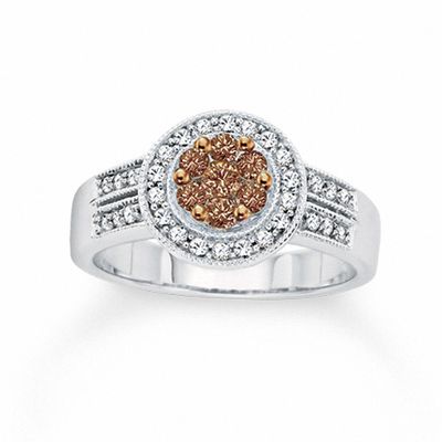 Zales champagne cheap diamond ring
