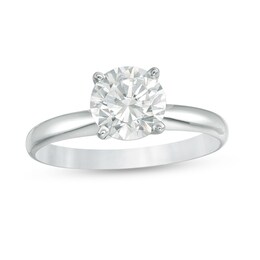1-1/5 CT. Certified Diamond Solitaire Engagement Ring in 14K White Gold (I/I1)