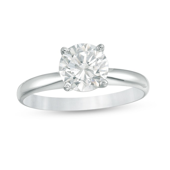 1-1/5 CT. Certified Diamond Solitaire Engagement Ring in 14K White Gold (I/I1)
