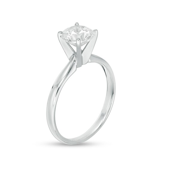 1-1/ CT. Certified Diamond Solitaire Engagement Ring in 14K White Gold (I/I1