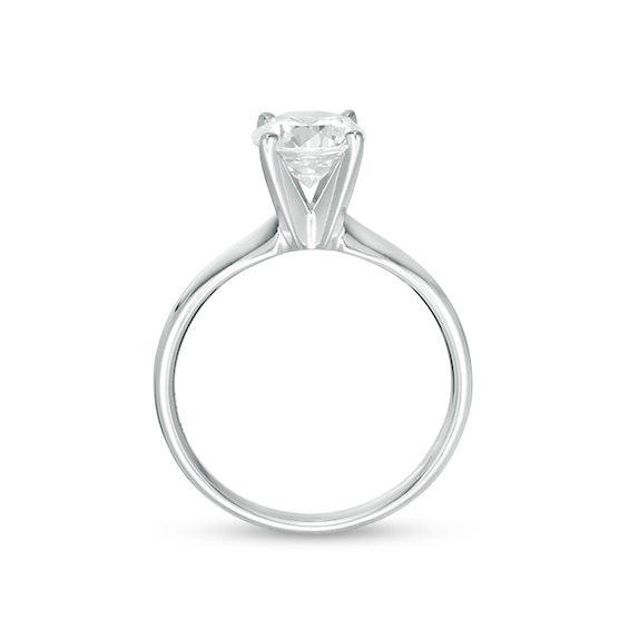 1-1/ CT. Certified Diamond Solitaire Engagement Ring in 14K White Gold (I/I1