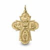Thumbnail Image 1 of 14K Gold Four Way Cross Medal