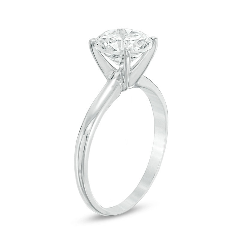 2 CT. Certified Diamond Solitaire Engagement Ring in 14K White Gold (I/I1)