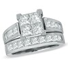 Thumbnail Image 1 of 3 CT. T.W. Quad Princess Cut Diamond Bridal Set in 14K White Gold