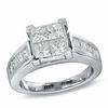 Thumbnail Image 2 of 3 CT. T.W. Quad Princess Cut Diamond Bridal Set in 14K White Gold