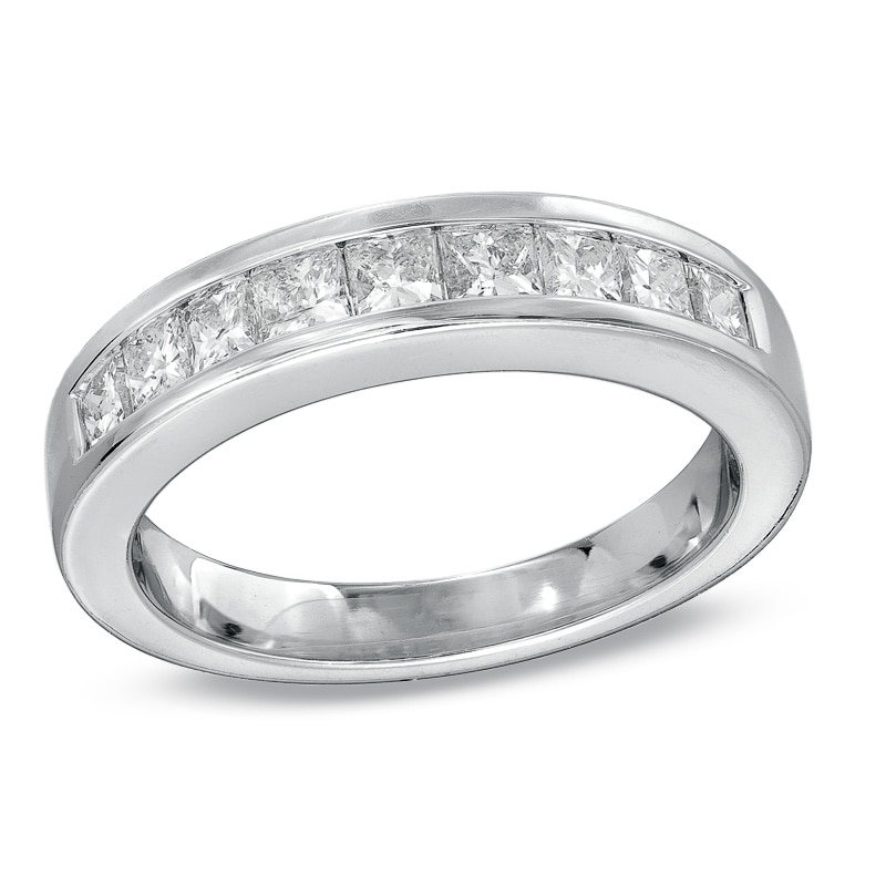 Main Image 4 of 3 CT. T.W. Quad Princess Cut Diamond Bridal Set in 14K White Gold