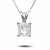 Thumbnail Image 1 of 1/2 CT. Princess Cut Diamond Solitaire Pendant in 14K White Gold
