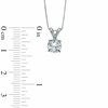 Thumbnail Image 2 of 1 CT. Diamond Solitaire Pendant in 14K White Gold