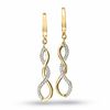 Thumbnail Image 0 of 1/8 CT. T.W. Diamond Twine Drop Earrings in 10K Gold